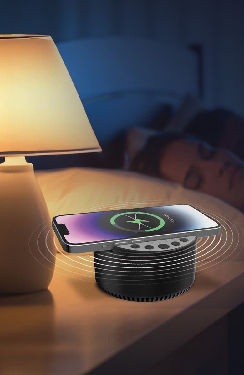 Innovibe 3-In-1 Bluetooth<sup>®</sup> Speaker, Sound Machine & Wireless Charger, Alternate, color, Black