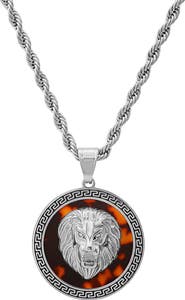 STEELTIME Men's Lion Pendant Necklace