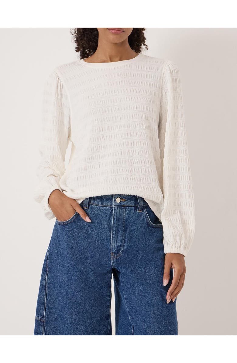 Hush Thalia Seersucker Top, Alternate, color, Stone White