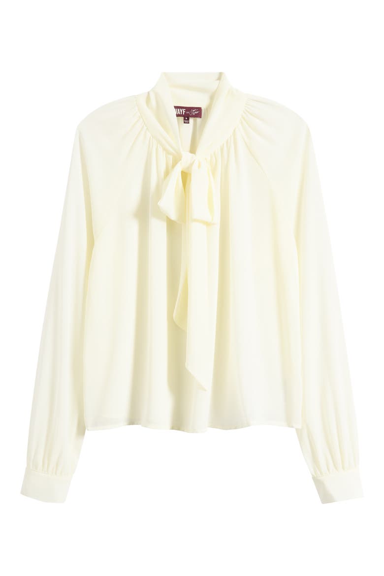 x Sara Walker Bow Georgette Blouse, Alternate, color, CREAM