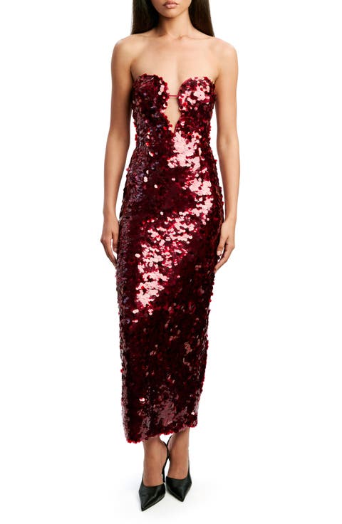 Braya Sequin Strapless Gown