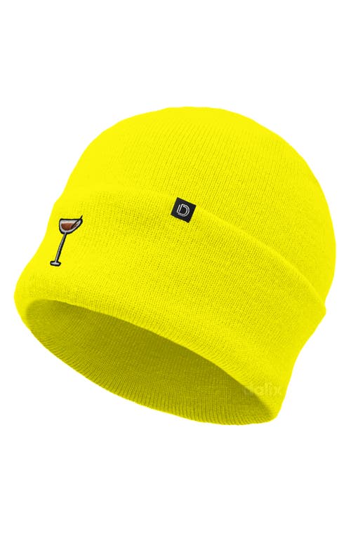 Dalix Espresso Martini Beanie Cap In Yellow