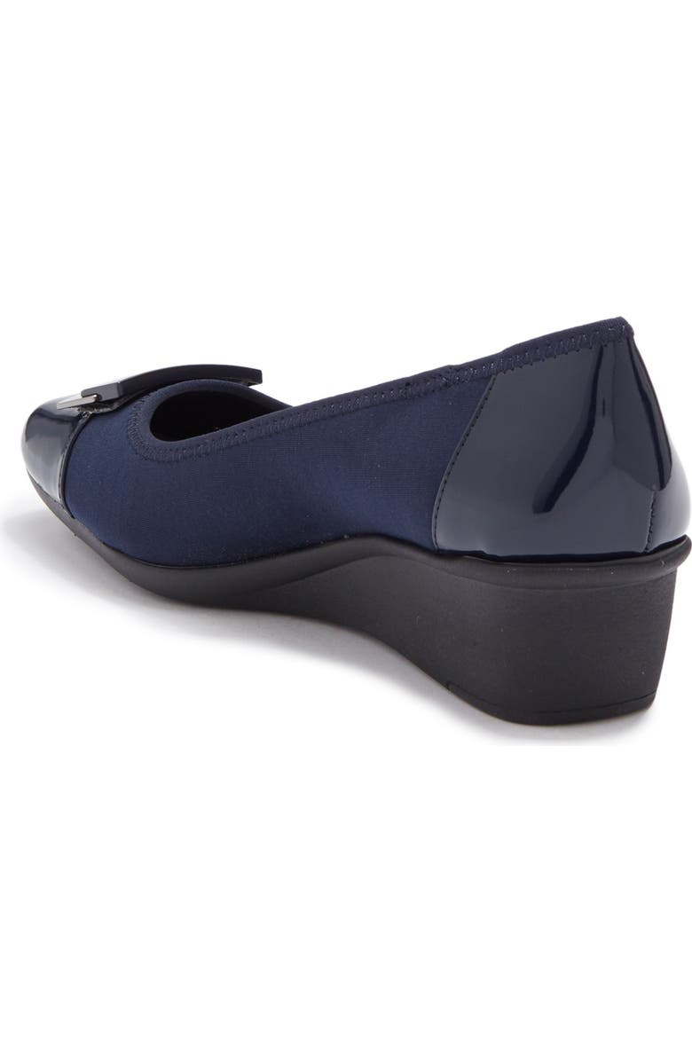Anne Klein Waverly Wedge Loafer, Alternate, color, Navy