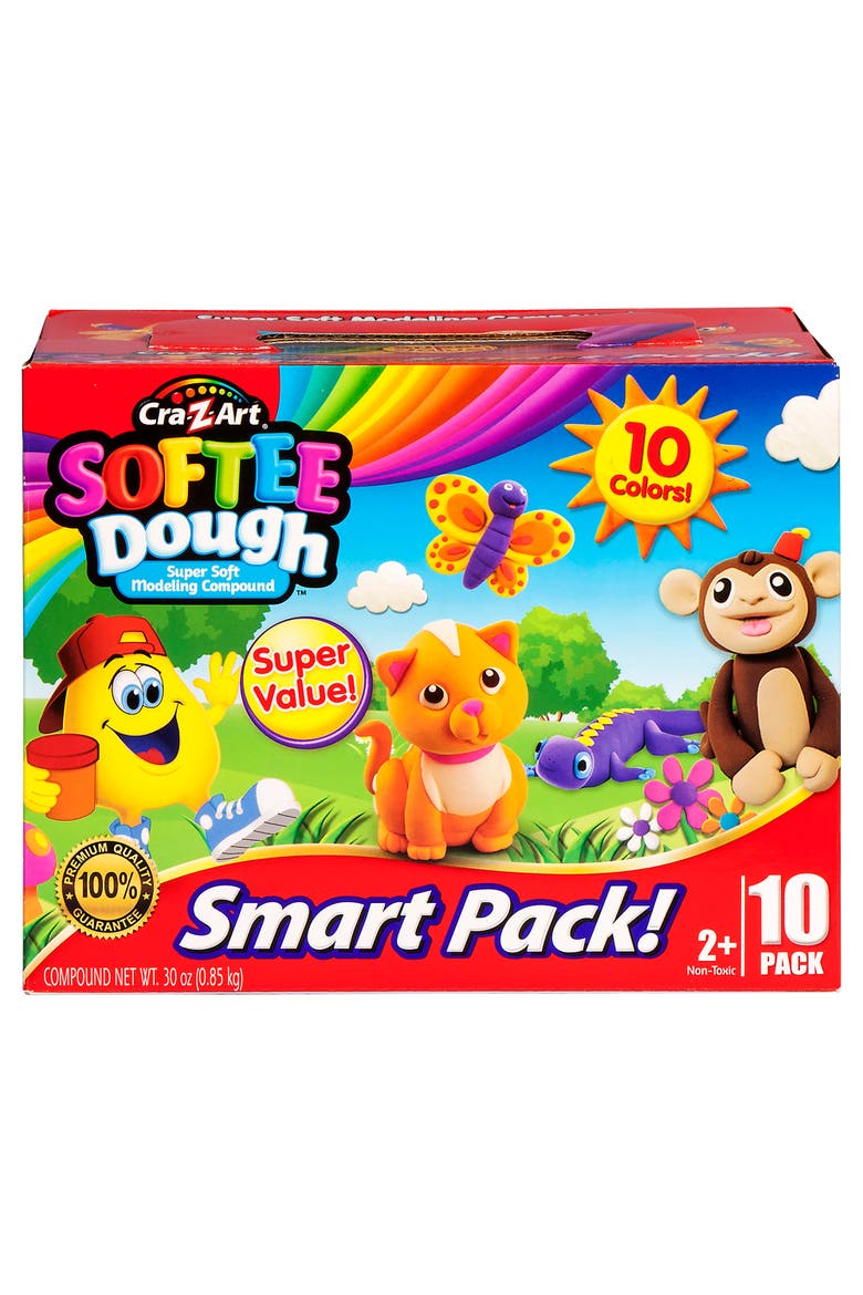 Softee Dough Smart Pack In Assorted Colors, 10 Cans, Main, color, Multicolored