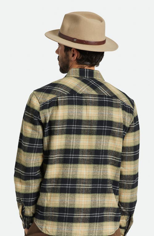 Brixton Messer Fedora Hat In Brown