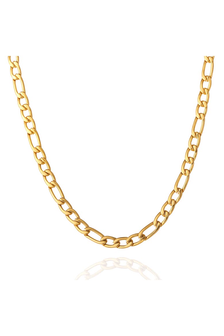 Figaro Chain Necklace, Main, color, Gold