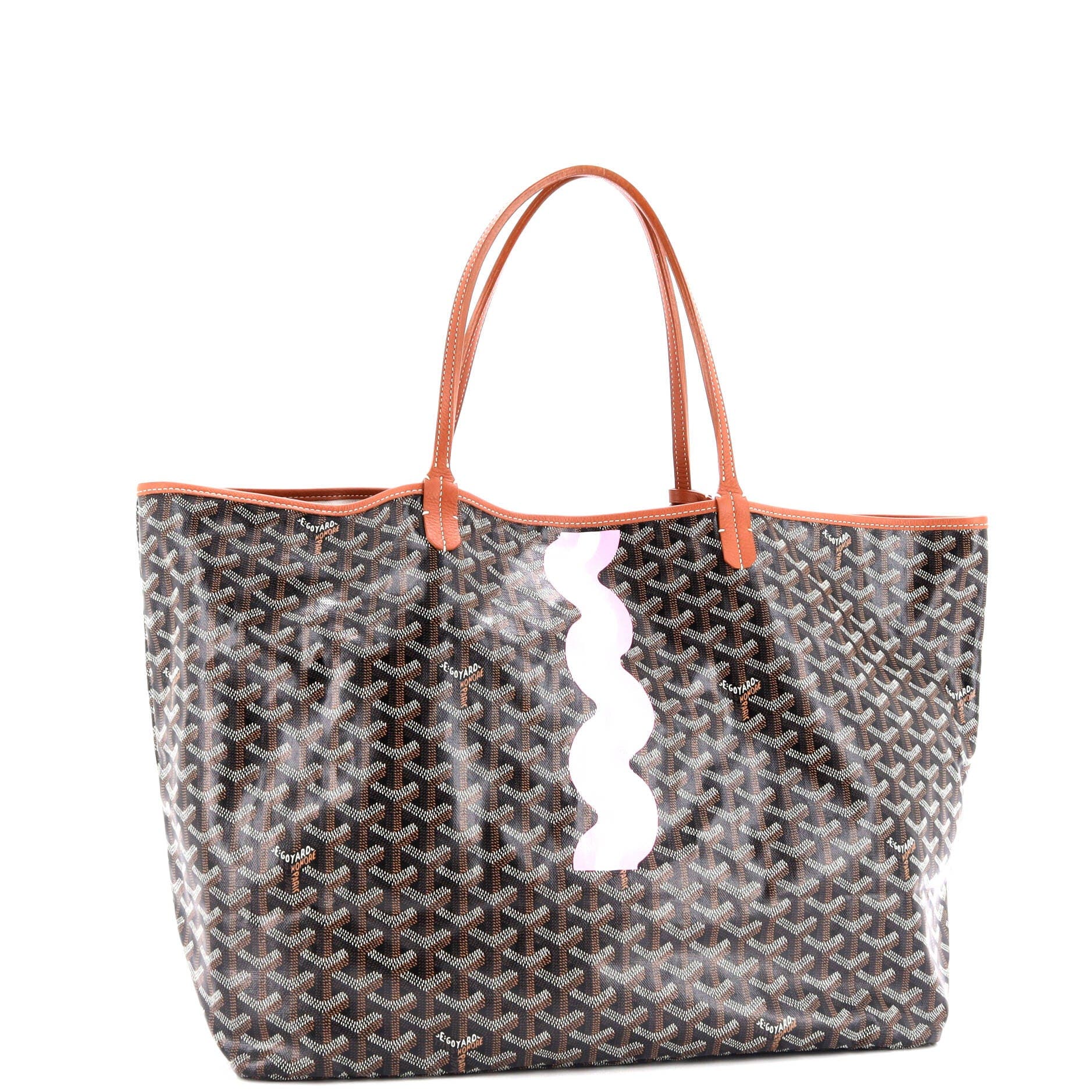 Pre-Owned Goyard Saint Louis Tote Printed Coated Canvas GM, Alternate, color, Brown