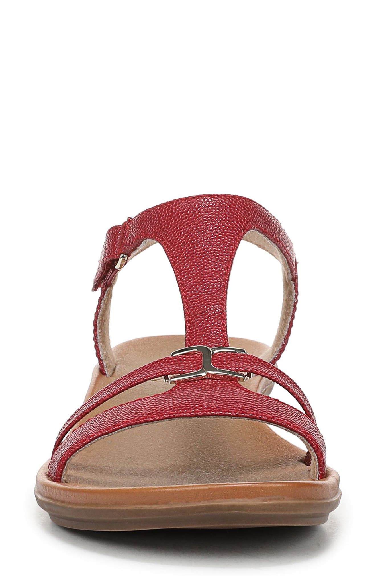 Sofia Sandal, Alternate, color, RED PEBBLED FAUX LEATHER