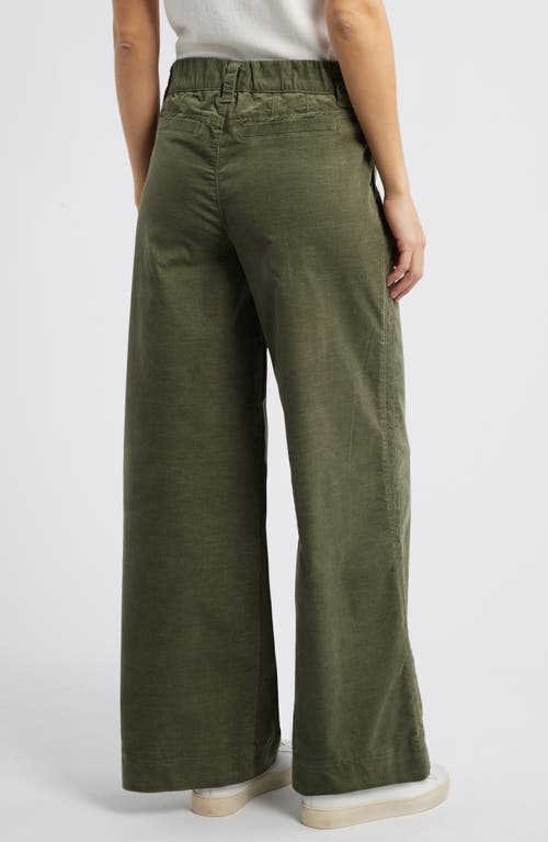 Wit & Wisdom 'ab'solution Skyrise Pull-on Wide Leg Twill Pants In Green