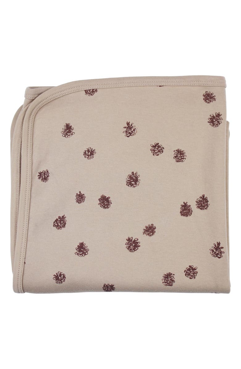 L'ovedbaby Organic Cotton Baby Blanket, Main, color, Oatmeal Pinecone