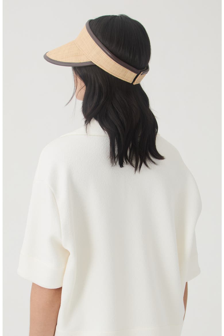 Micky Raffia Visor, Alternate, color, IVORY
