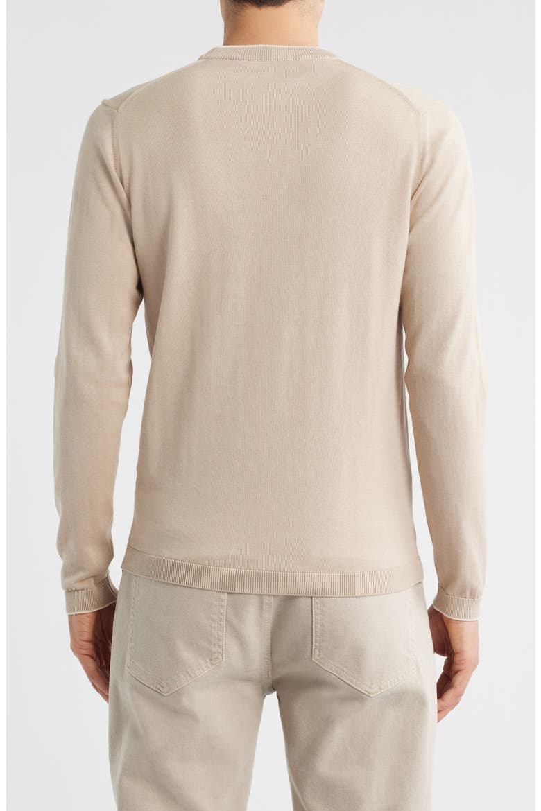 Drummond Tipped Combed Cotton Sweater, Alternate, color, STONE