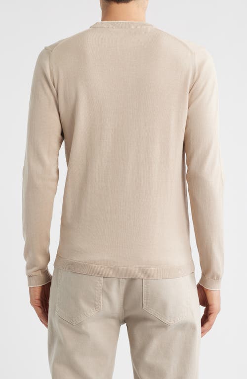 Jack Victor Drummond Tipped Combed Cotton Sweater In Gray