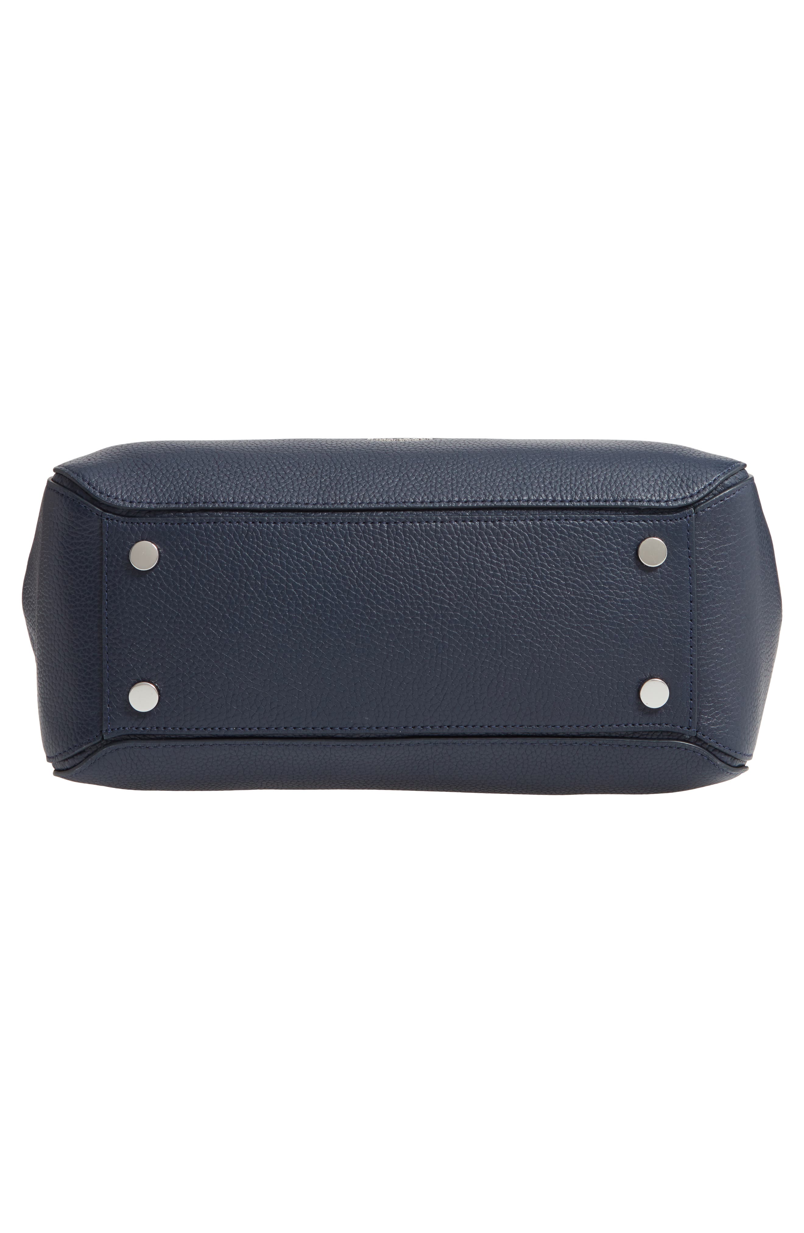 large hailey leather shoulder bag, Alternate, color, BLAZER BLUE