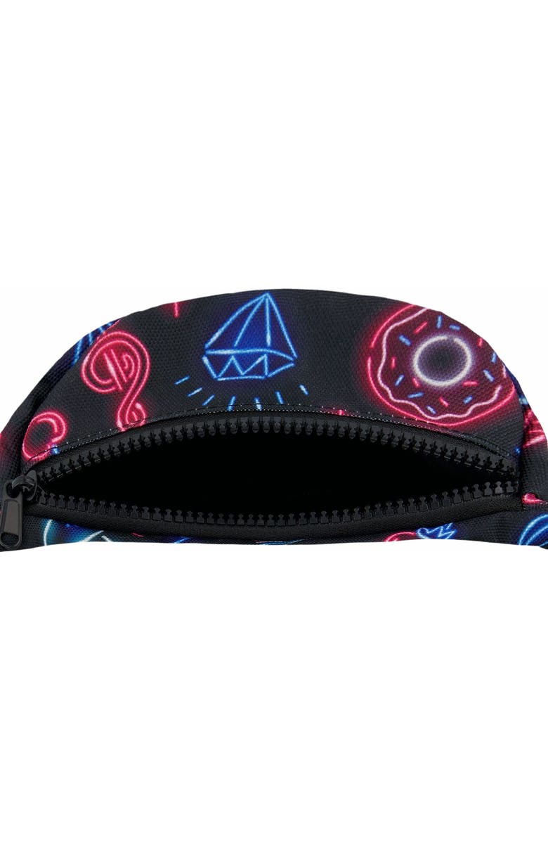 Deux par Deux Girl's Printed Fanny Pack Black And Blue And Pink Items, Alternate, color, Black And Blue And Pink Items