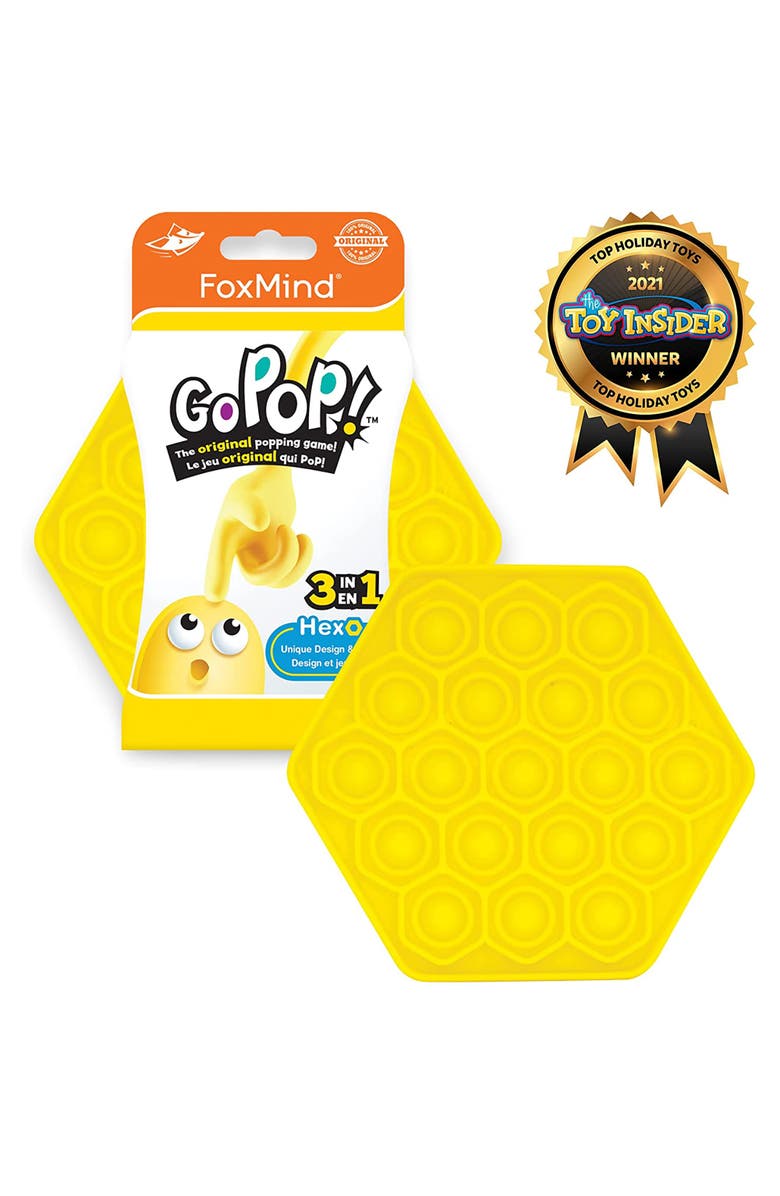 FoxMind Games Go Pop! Hexo, The Original and Ingenious Tactile Game, Alternate, color, Multicolored