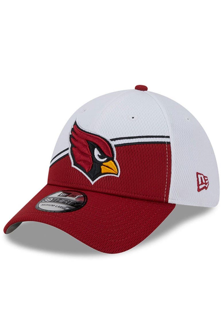 Men's New Era  White/Cardinal Arizona Cardinals 2023 Sideline 39THIRTY Flex Hat, Alternate, color, White