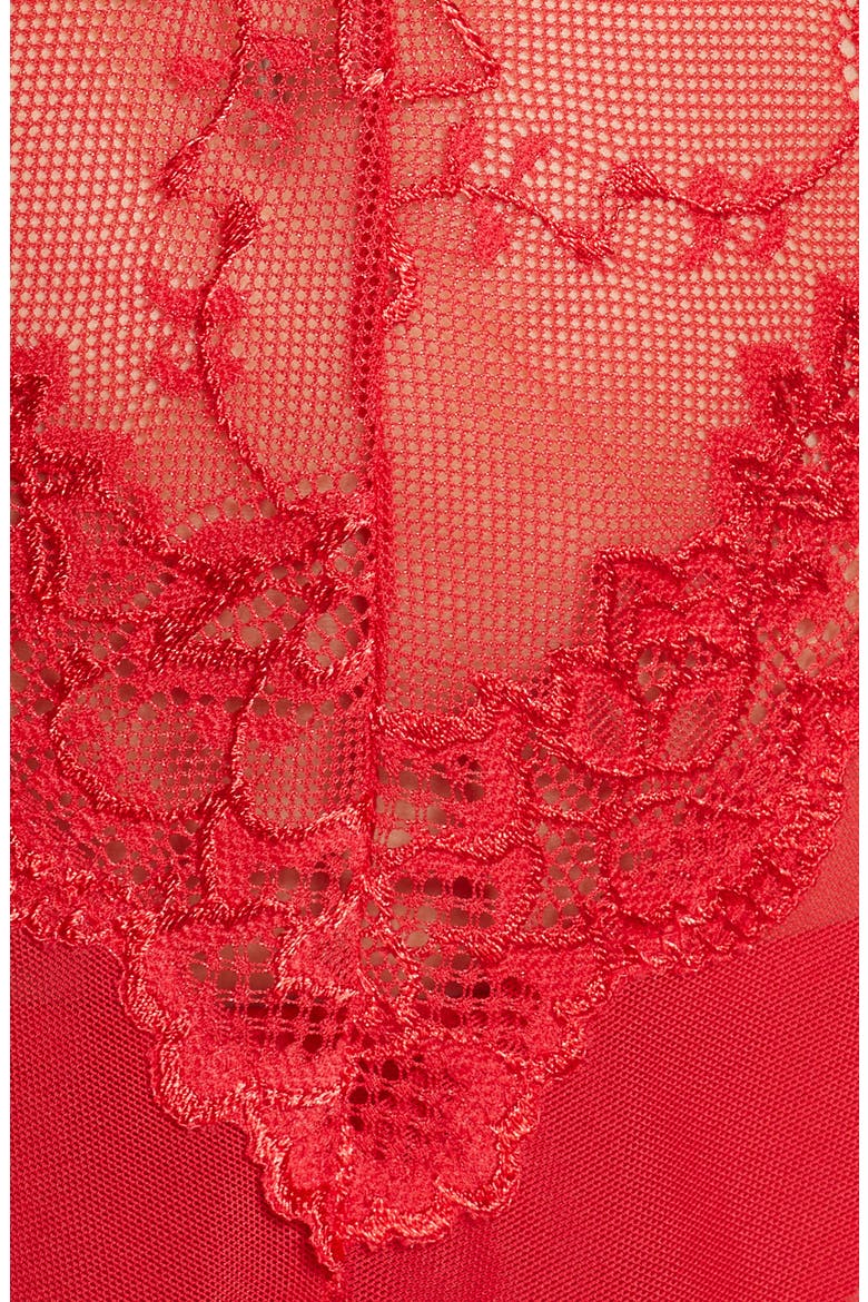 Valentine Soft Cup Babydoll Chemise & G-String Thong, Alternate, color, RED