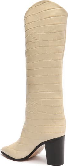 Maryana Pointed Toe Block Heel Knee High Boot