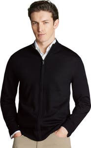 Charles Tyrwhitt Pure Merino Full Zip Through Cardigan