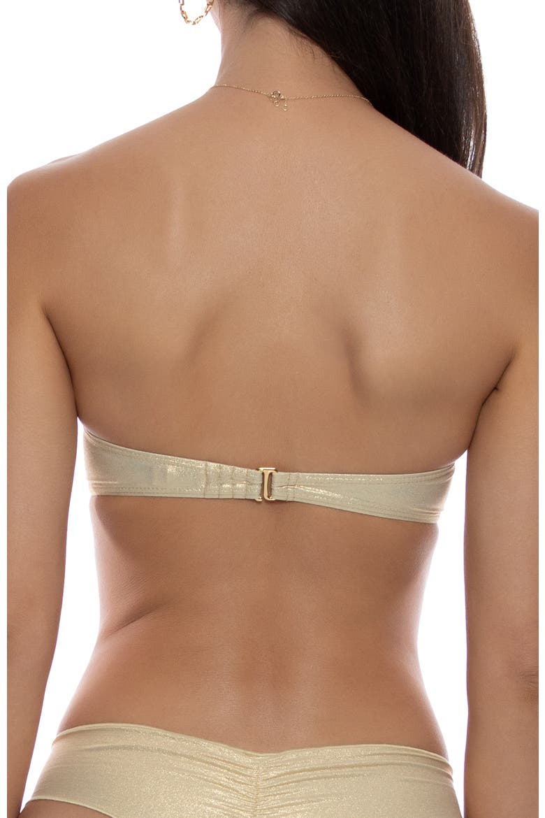 Underwire Push Up Bandeau, Alternate, color, Gold