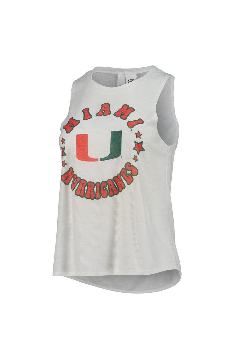 CONCEPTS SPORT Women's Concepts Sport Green/White Miami Hurricanes Ultimate Flannel Tank Top & Shorts Sleep Set, Alternate, color, 