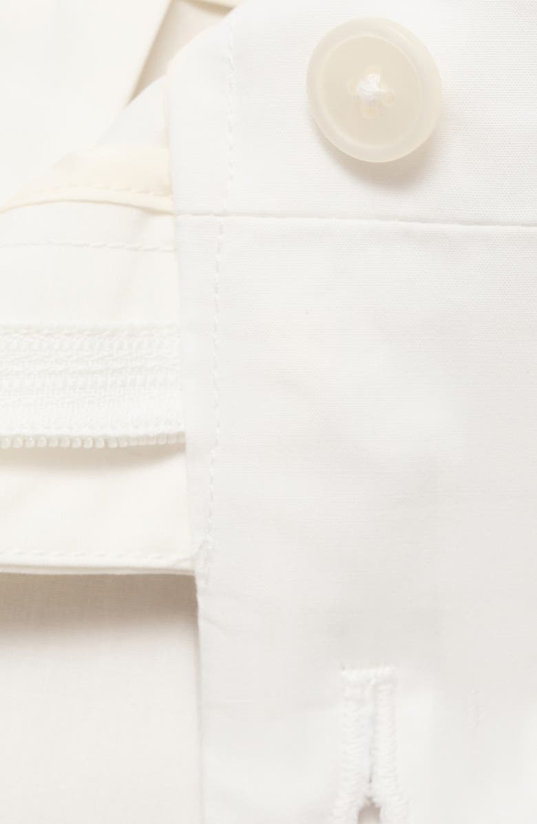 MANGO Cotton Bermuda Shorts, Alternate, color, White