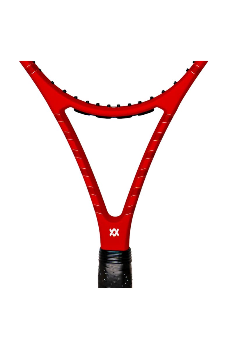 Volkl Vostra V8 285g Unstrung Tennis Racquet, Alternate, color, Red