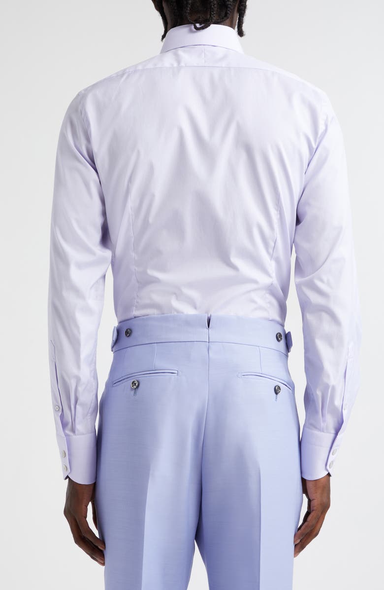 TOM FORD Slim Fit Poplin Button-Up Shirt, Alternate, color, Lilac
