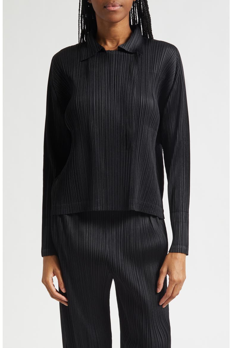 Monthly Colors February Pleated Jacket, Main, color, BLACK