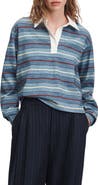 rag & bone Miramar Cropped Rugby Polo Sweatshirt