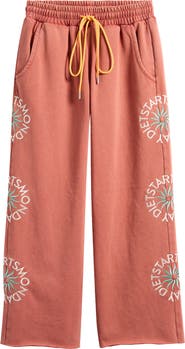 DIET STARTS MONDAY Sol Embroidered Wide Leg Sweatpants