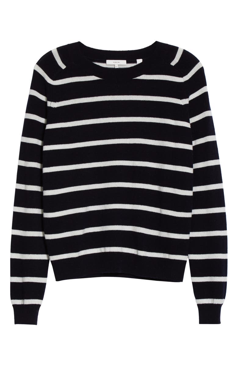 Vince Striped Wool & Cashmere Blend Sweater, Alternate, color,