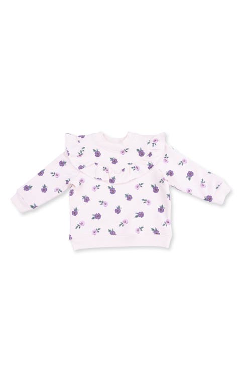 Kids' Floral Ruffle Sweatshirt