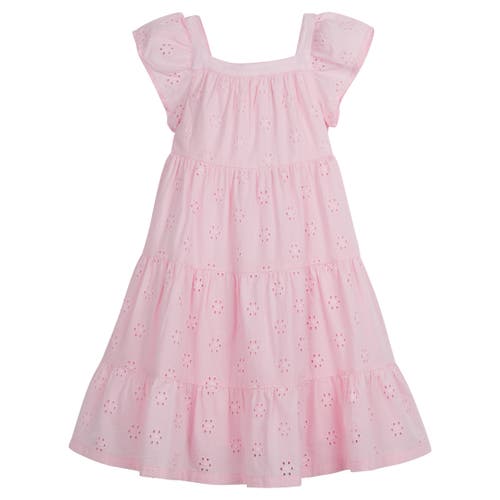 Little English Kids' Wilder Dress in Pink Eyelet 