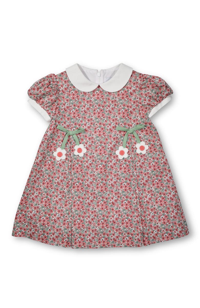 Florence Eiseman Floral Dress With Flowers, Main, color, Red Floral