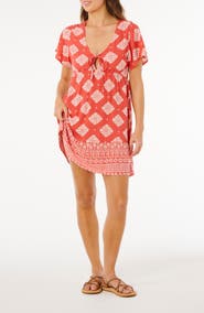 Rip Curl Ventura Print Tiered Minidress