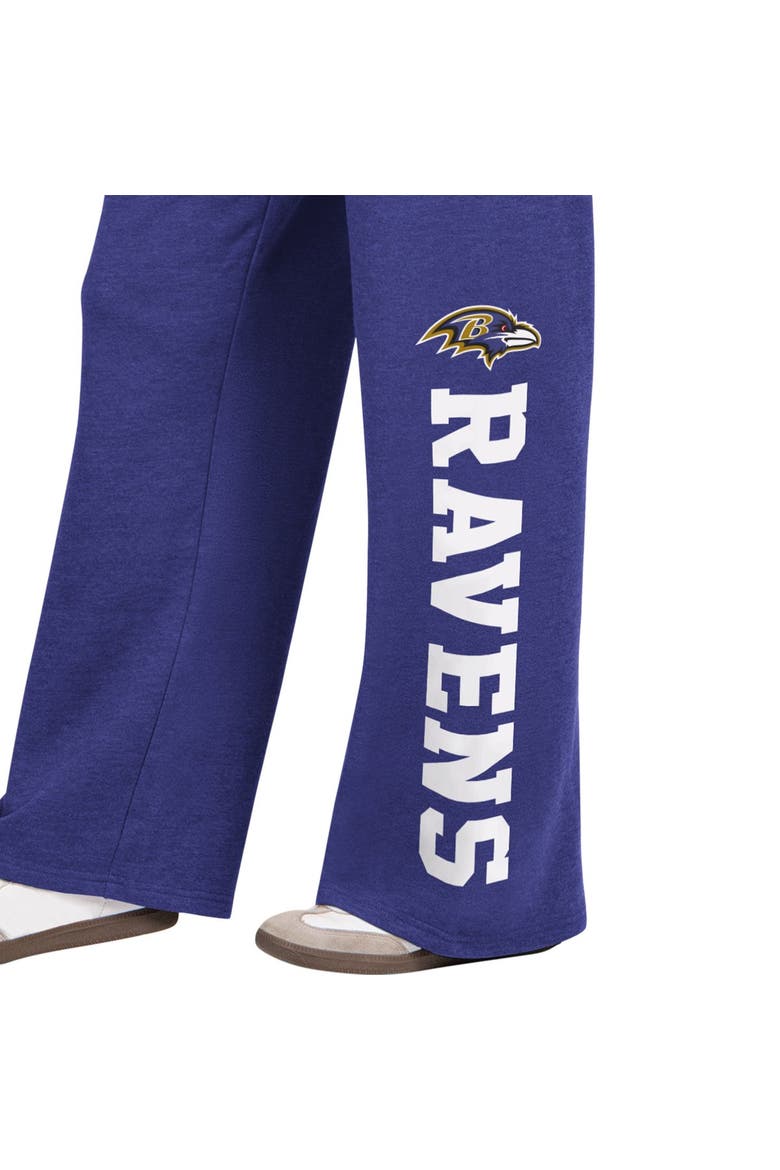 Women's  Starter  Purple Baltimore Ravens Field Wide Leg Sweatpants, Alternate, color, Purple