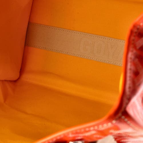 Pre-owned Goyard Goyard Saint Leger Briefcase Backpack Coated Canvas In Orange