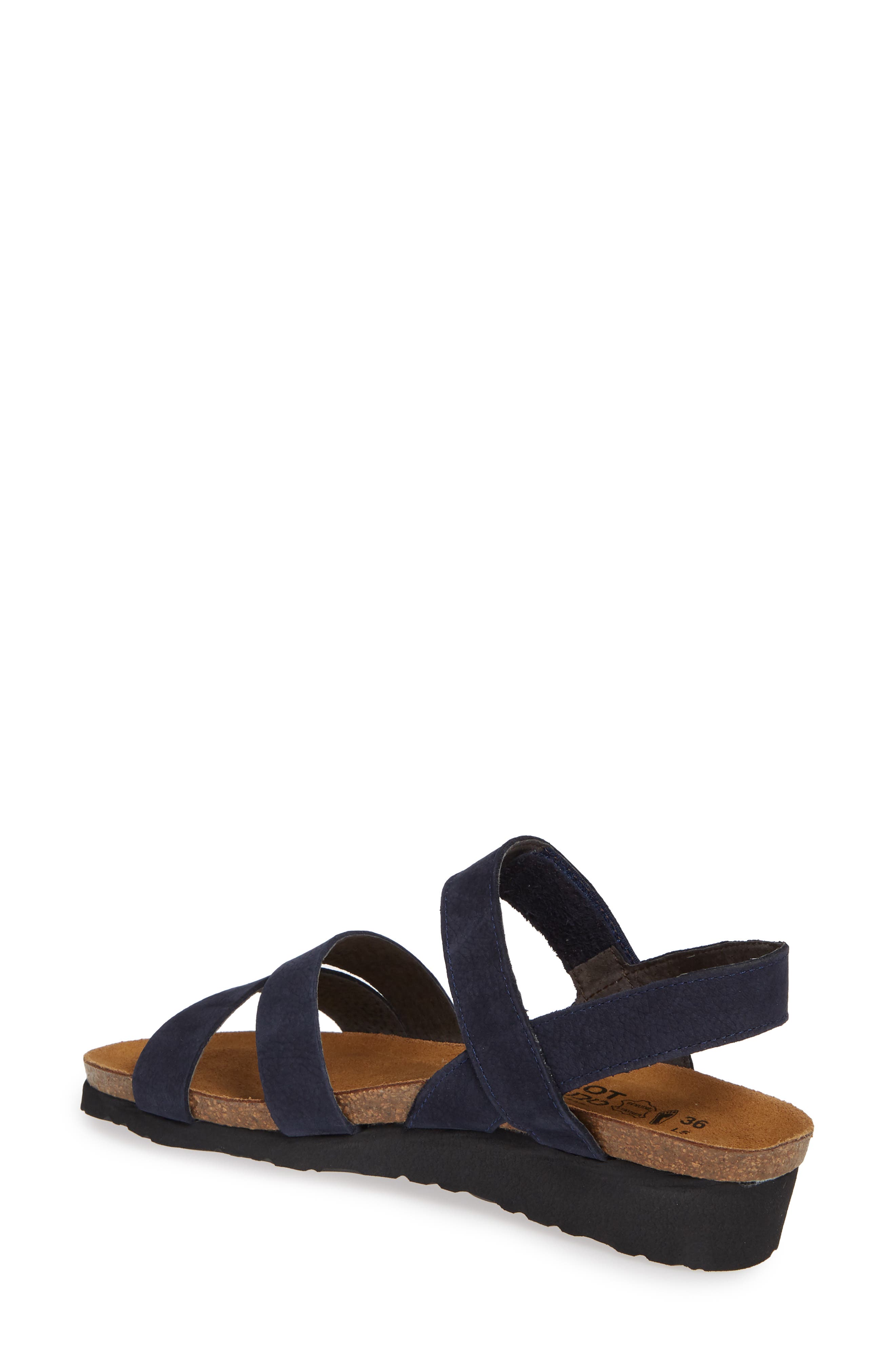 'Kayla' Sandal, Alternate, color, NAVY NUBUCK LEATHER