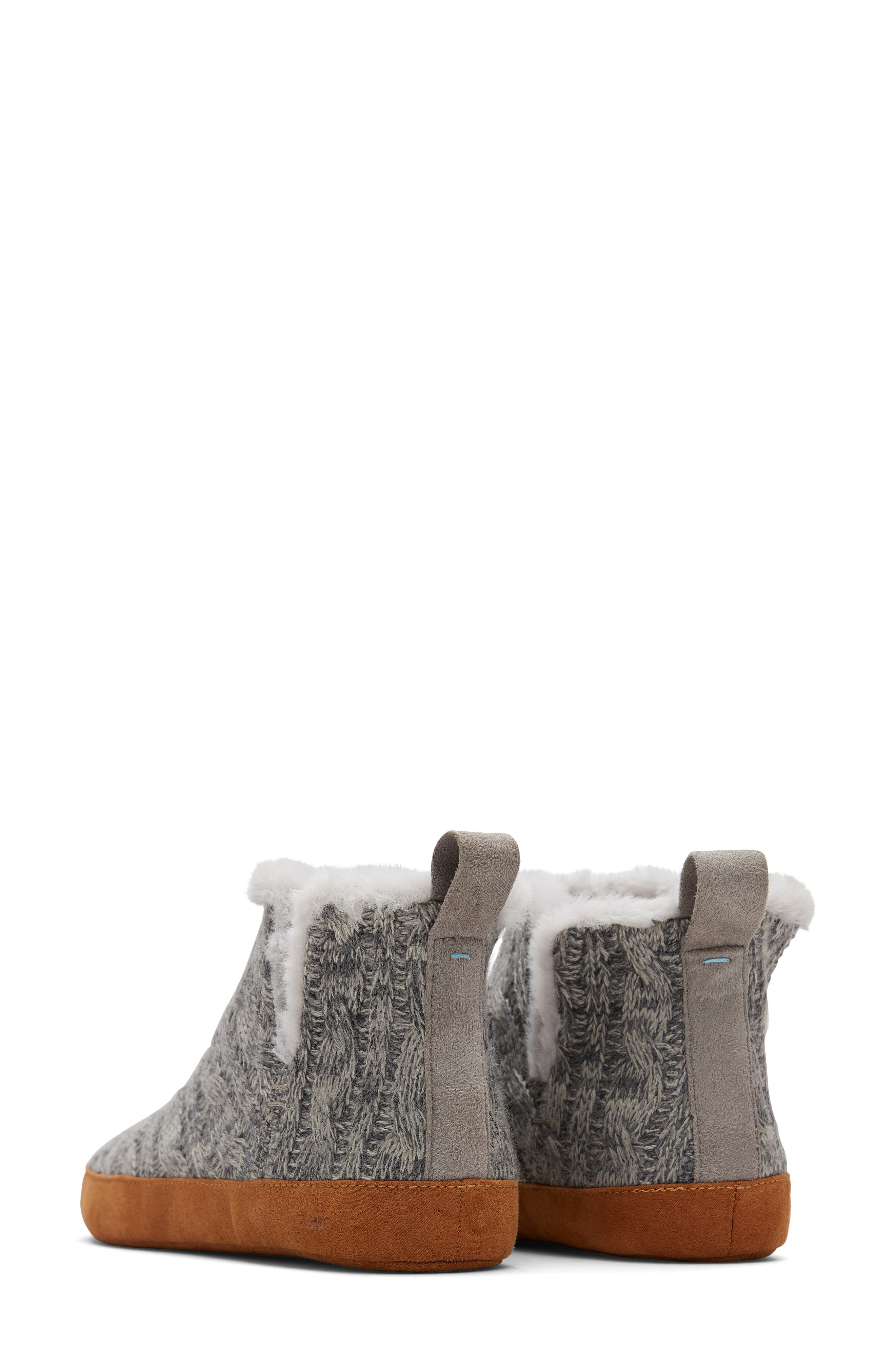 TOMS Lola Faux Shearling Knit Slipper, Alternate, color, 