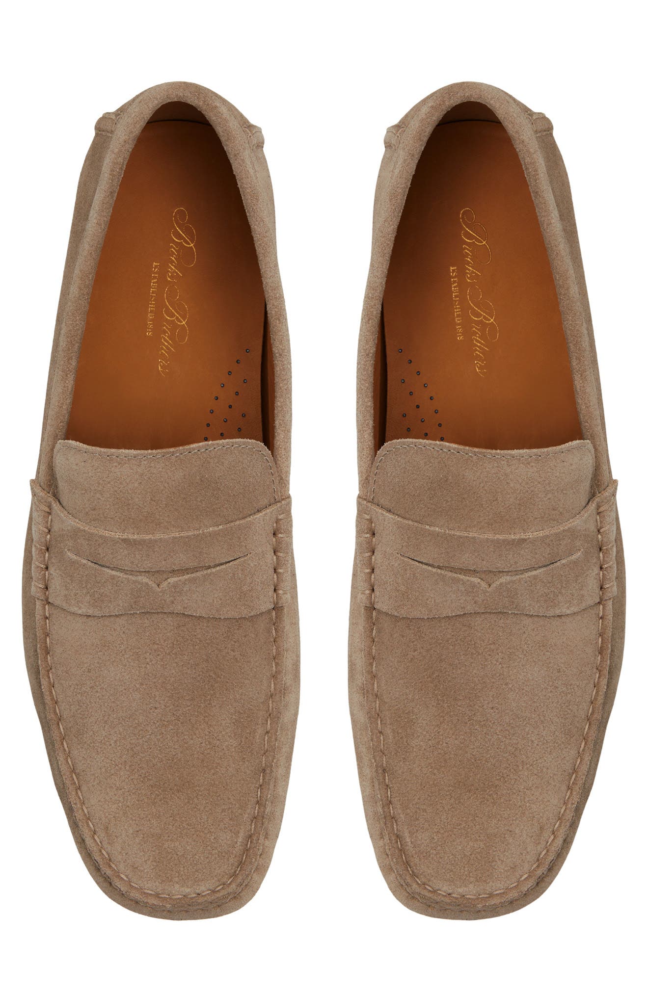 Brooks Brothers Jefferson Driving Loafer, Alternate, color, Dark Beige