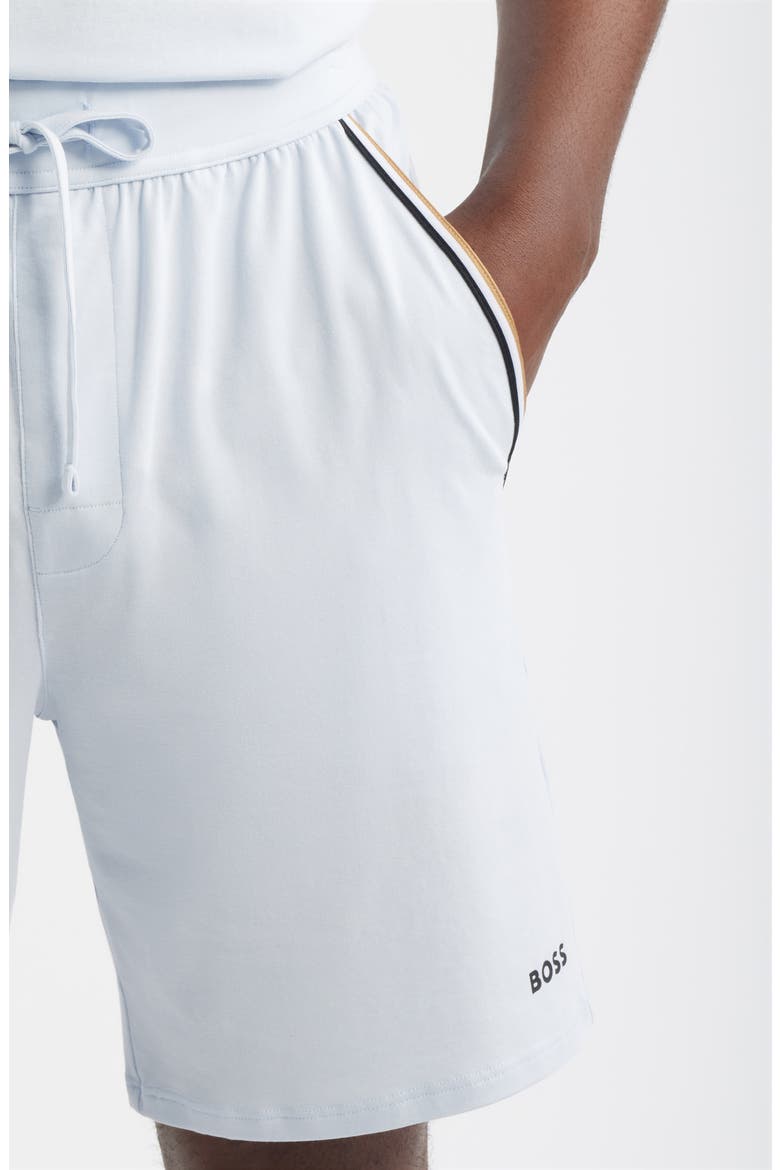 Unique Stretch Cotton Pajama Shorts, Alternate, color, LIGHT/ PASTEL BLUE