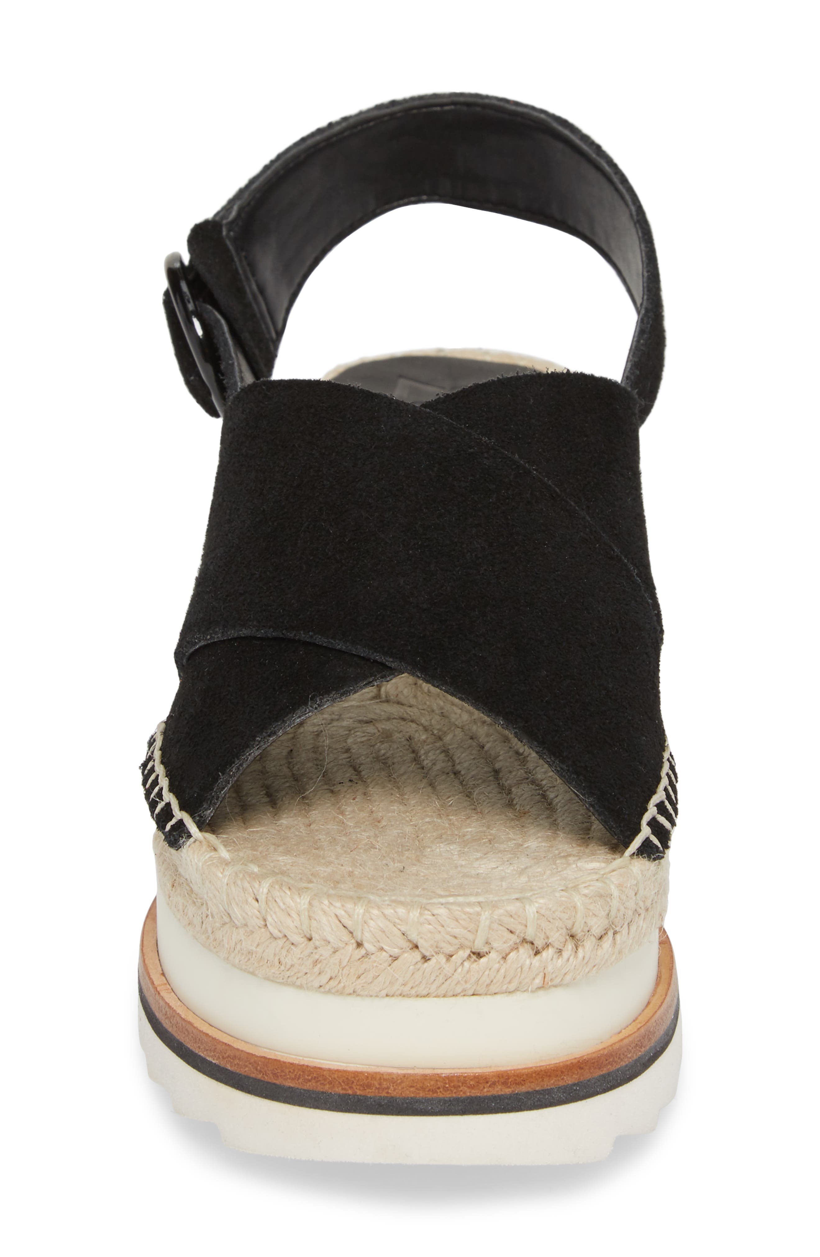 Glenna Platform Slingback Sandal, Alternate, color, BLACK SUEDE