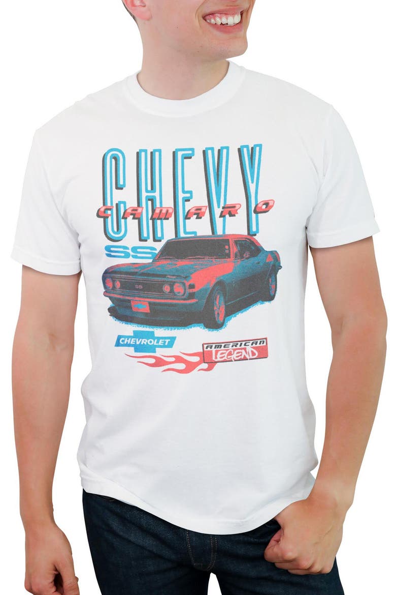Men's General Motors Chevy Camaro  Graphic T-Shirt, Main, color, White