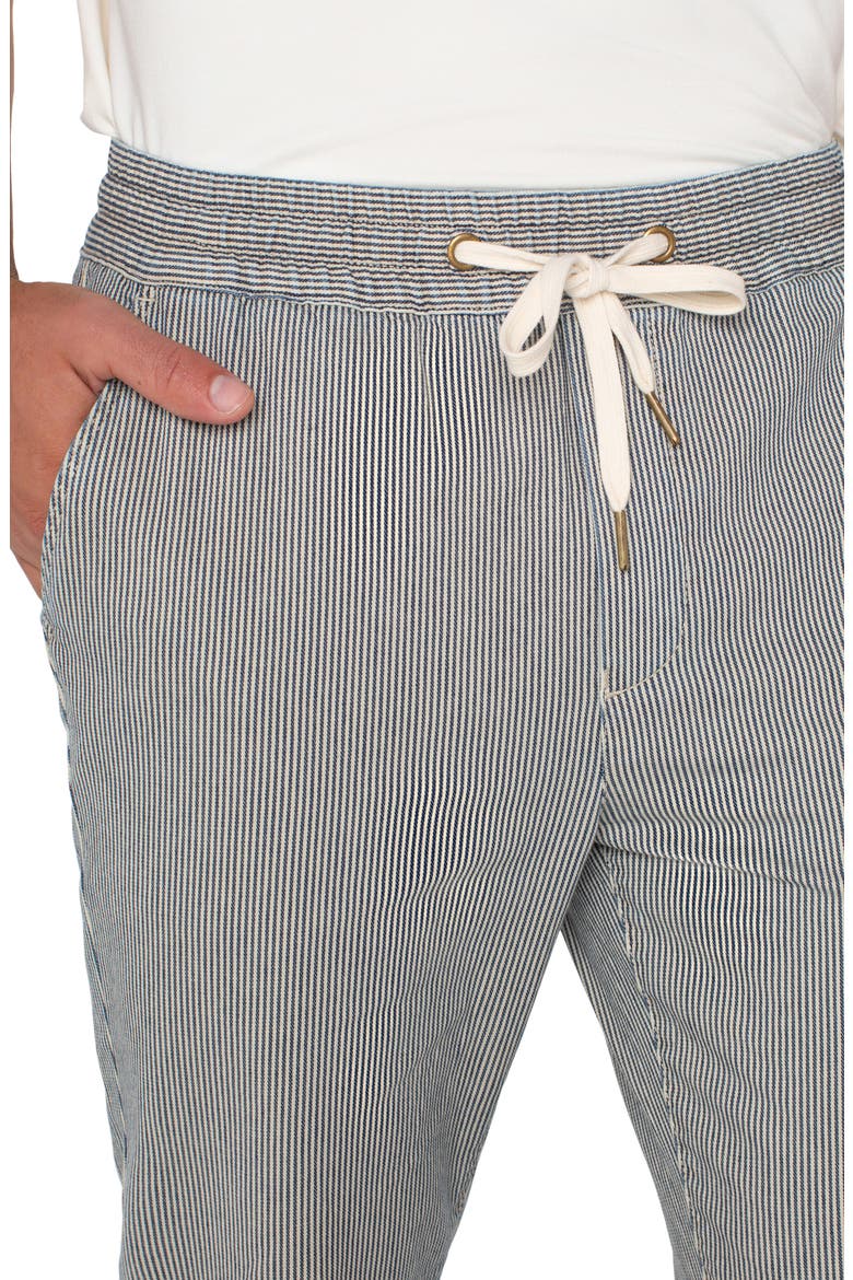 Stripe Stretch Cotton Joggers, Alternate, color, ECRU/ NAVY