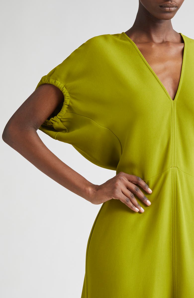 Victoria Beckham Blouson Midi Dress, Alternate, color, Parakeet