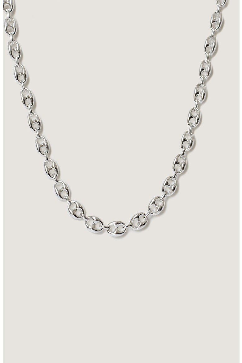 Puffed Mariner Chain Necklace, Main, color, Silver