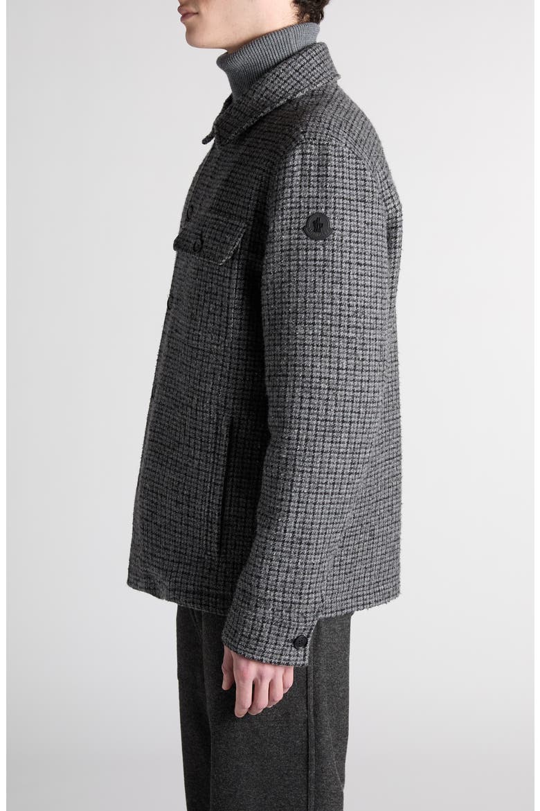Norfol Wool Blend Overshirt, Alternate, color, GREY BLACK
