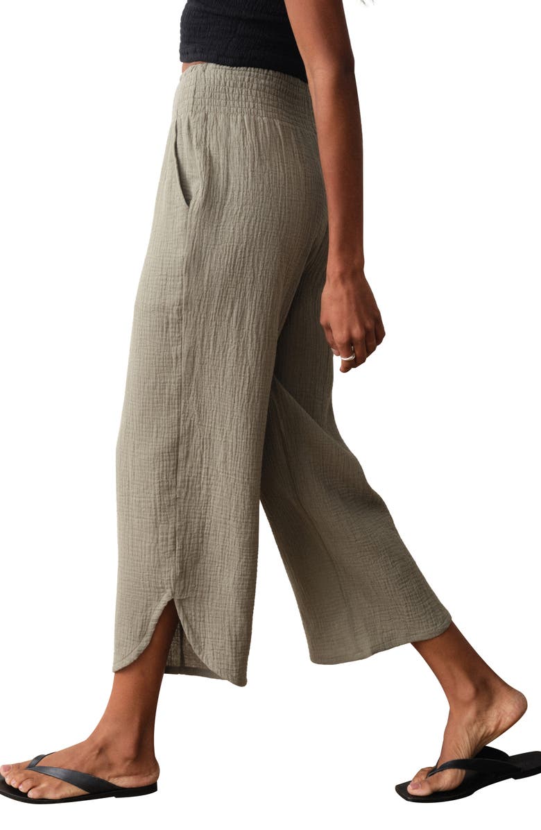 Marine Layer Cali Smocked Waist Double Cloth Pants, Alternate, color, 